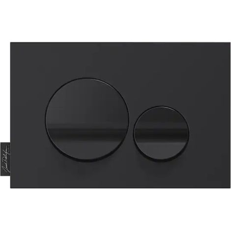Placa de mando JACOB DELAFON, pulsadores redondos dobles Negro brillo