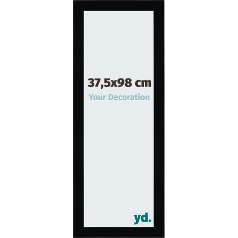 yd. - Cadre photo 37.5x98 - Noir Brillant - MDF - Mura