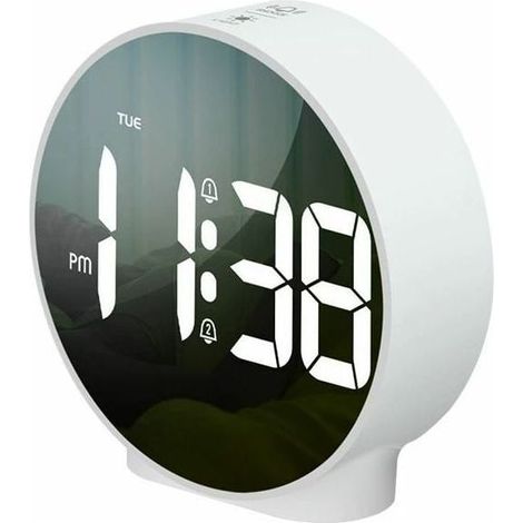 Lauwexe – Réveil lumineux enfant – 4 niveaux de luminosité réglables – 2 alarmes avec fonction snooze – Alimentation USB ou piles AAA (1/5)