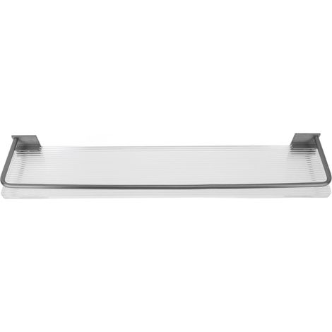 Étagère murale de 50 cm pour salle de bain, salon, cuisine, chambre, en aluminium gris anthracite. Organisateur multifonctionnel pour salle de bain, salon, cuisine, chambre. (1/5)