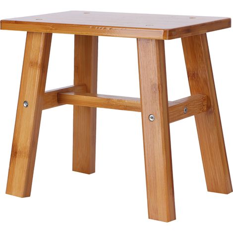 Tabouret Bambou Polyvalent Petit Banc Bas Enfant pour Salon Fournitures Maison Rectangle S (1/5)