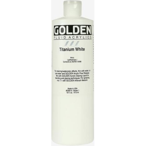 Golden : Fluid Acrylic Paint : 473ml (16oz) : Titanium White