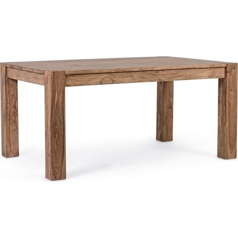 Tavolo Salford allungabile rettangolare, con gambe, piano in legno sheesham, stile design -160-260 x 100 cm (1/5)