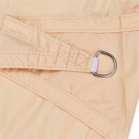 Voile D'ombrage Rectangulaire 2.5x2.5m Imperméable PES Toile Ombrage 98% UV Protection pour Jardin Terrasse Balcon Piscine Fête Extérieur, Beige (1/5)