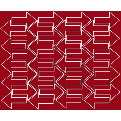 Autocollants flèche 10x7cm, lot de 40, rouge foncé mat