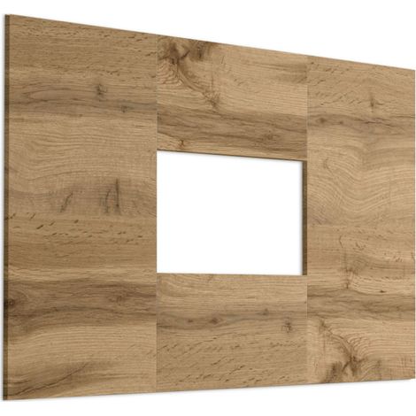 Panneau mural TV Switch PW 4 - Bois MDF chêne Wotan - 180 x 118 x 1.6 cm - Livraison gratuite