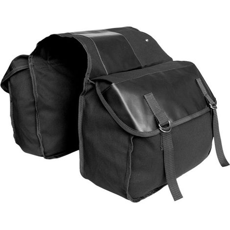 Borsa da viaggio, borsa doppia, borsa per ruota posteriore, moto, preferita dagli adolescenti, nera (1/4)