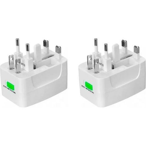 Netzadapterstecker, ABS-Gehäuse, 1300 W weltweiter Reiseladegerät-Konverter 100–240 V, 2 Stück (1/5)
