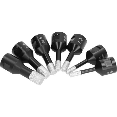 7-teiliges Diamantbohrer-Set zum Nass- und Trockenlöten mit M14-Innengewinde für Marmor, Fliesen und Granit (1/5)