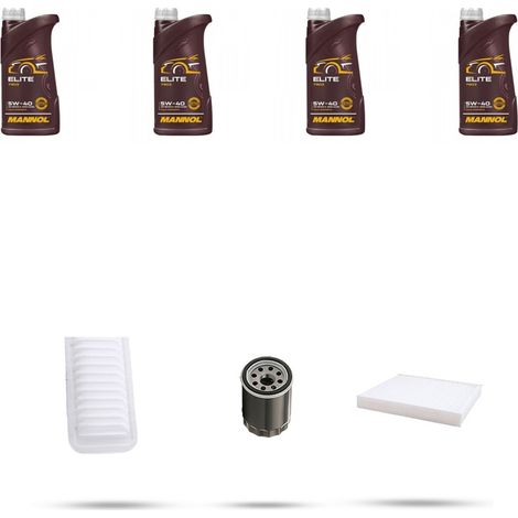 Kit tagliando 3 FILTRI e 4L OLIO compatibile con Toyota Probox 1.3 VVTi 64kw Dal 2002 (1/4)