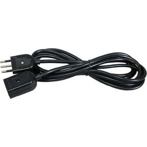 1PZ PROLUNGA ELETTRICA LINEARE 3X0,75 NERA mt.5 spina + presa 10A con cavo da 3 x mmq.0,75