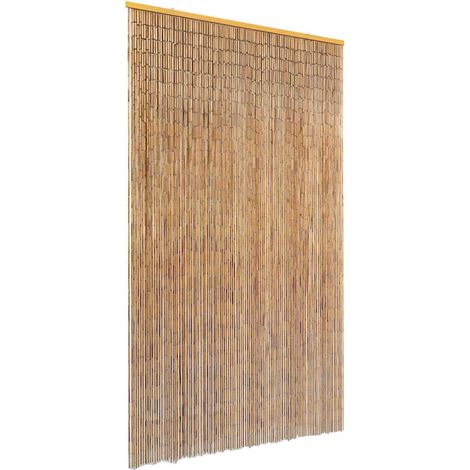 Rideau de porte contre insectes Bambou 120 x 220 cm