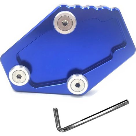 (Bleu) Compatible avec les motos Ducati Multistrada Monster 795, 796, 821, 1200 et 1200S : extension de béquille latérale, support élargi, plaque de support maxpower (1/4)