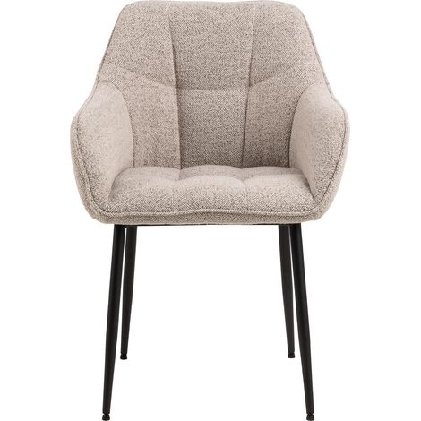 SILLA Brenda BEIGE GLAMOUR TAPIZADA EN METAL (1/5)
