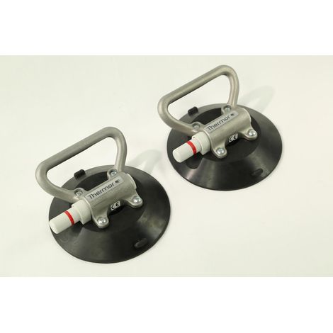 Thermor – Ventouses de portage pour chauffe-eau – Kit 2 ventouses en caoutchouc avec poignée acier – Réduit les troubles musculo-squelettiques
