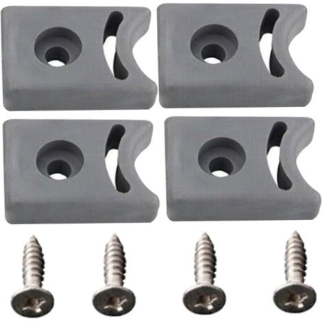 4 Duschtürstopper mit Schrauben, vorgebohrte Ersatz-Schiebetürstopper-Sets, Antikollisionsschutzblock, Duschzubehör  FLITI