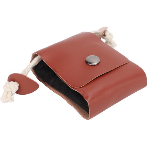 Sac de cueillette en extérieur, en cuir PU et toile, pour la cueillette de fruits, pochette de camping à suspendre à la taille, noir. (1/5)