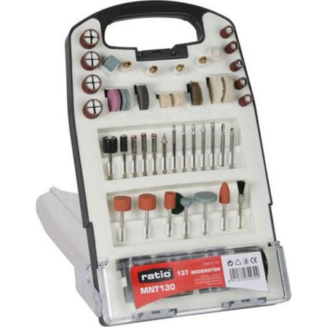 Estuche 137 accesorios universales para minilatadro Ratio -