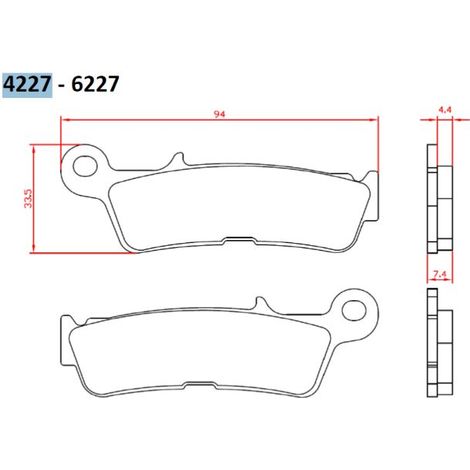 PASTILLAS DE FRENO BRENTA KH755 DE METAL SINTERIZADO (DORADO) PARA YAMAHA YZ 450 '20-, DELANTERAS (FT 4227)