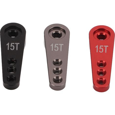 3 Pièces Bras de Servo 15T en Alliage d'Aluminium pour Servomoteurs RC ES08AII ES08MAII ES08MDII ES9051 ES9251II (1/5)