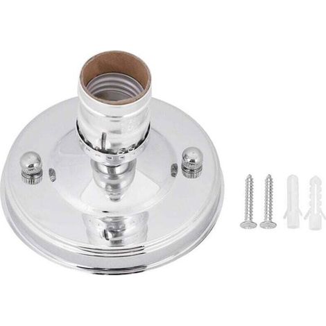 Adattatore Retro E27 - Compatibile con spine E26/E27 - Materiale metallico resistente al calore - Argento - Installazione semplice (1/4)