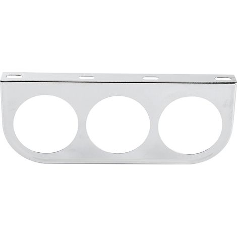 52 mm / 2 Zoll 3-Loch Dreifach-Pondin-Instrumentengehäuse-Halterung für Armaturenbrett-Anzeigen (SILBER)