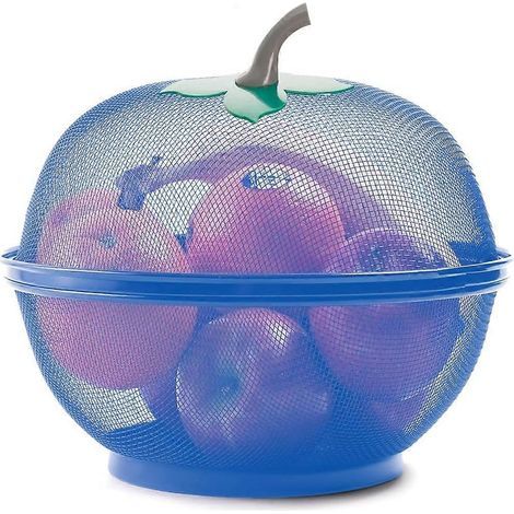 Corbeille à fruits en forme de pomme avec couvercle, en maille, porte-légumes de table, panier égouttoir pour la vaisselle. (1/5)