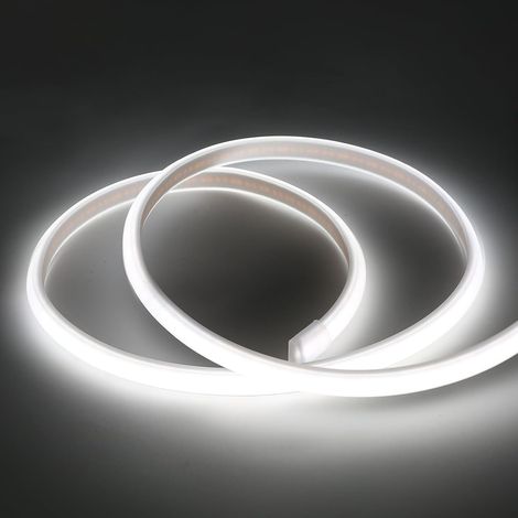 Eclairage LED COB Ruban 220V 1M 2M 3M 5M 10M Blanc Chaud Blanc Froid 3000K 4000K 6000K IP67 Waterproof Strip Light (Blanc Froid, 1M) (1/5)