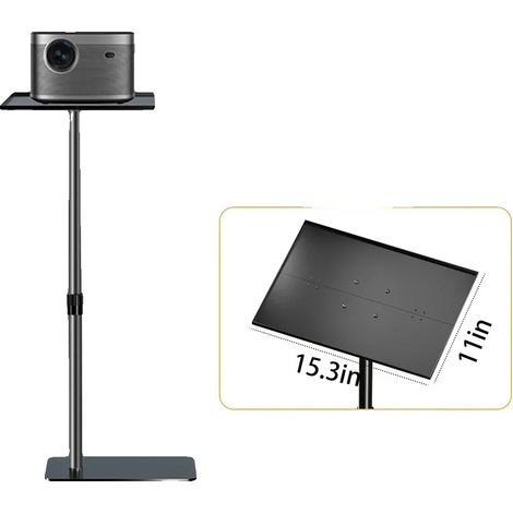 Soporte para proyector, altura ajustable, diseño portátil, tipo bandeja. (1/2)