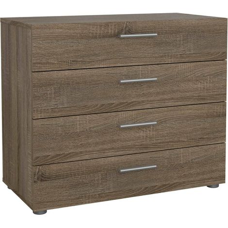 Dmora - Cassettiera Arwen, Settimino multiuso, Comò camera da letto, Mobile con cassetti, 80x40 h68 cm, Rovere