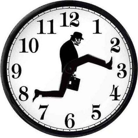 Inspired Silly Walk Horloge murale Créative Silencieuse Muet Horloge Art Mural Cadeau noir (1/5)