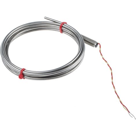 Thermocouple type K Ø 3mm, L 2m, +1100°C max à Câble ( Prix pour 1 ) (1/2)