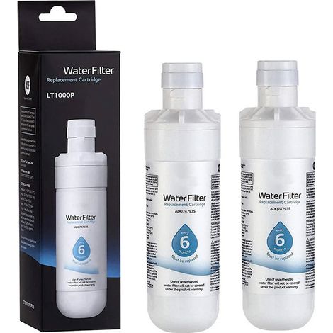 2pcs Filtre À Eau pour Réfrigérateur ADQ747935, Remplacement pour LT1000P/PC/PCS, MDJ64844601, ADQ74793501, ADQ7479350 (1/4)