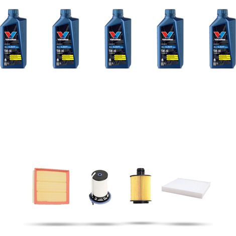 Kit tagliando 4 FILTRI e 5L OLIO compatibile con Fiat Doblo II 1.6 JTD 74kw dal 2010 (1/5)