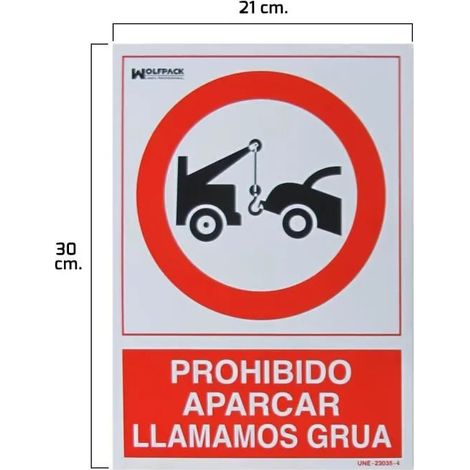Panneau : Attention grue 30x21cm. (1/2)