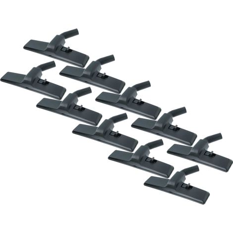 vhbw 10x Boquilla para alfombras compatible con Hitachi CV-185, CV-100, CV-160, CV-180, CV-145, CV-140 aspiradora con conexión redonda 32 mm