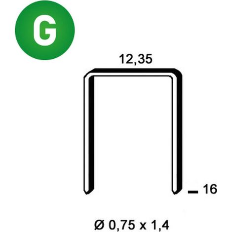 5 000 Agrafes Galvanisées Ak-16 - 12.35x16x0.75x1.4 mm - D-Work (1/5)