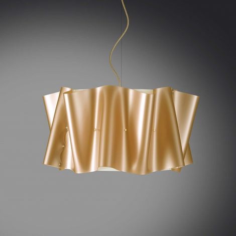 FOLIO Pendelleuchte mit goldenem Lampenschirm Durchmesser 60x h37 cm