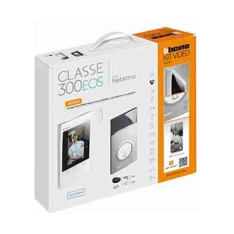 BTI363925 Kit video vivavoce connesso con pulsantiera Linea 3000 grigia e videocitofono Classe 300EOS bianco