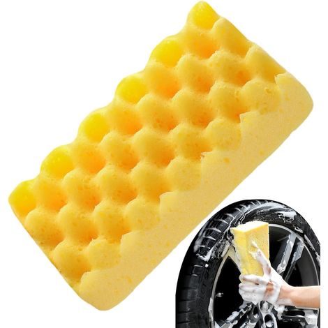 Éponge de lavage auto à grandes vagues, outil de nettoyage de voiture, éponge bloc de nettoyage pour cire de beauté, éponge de