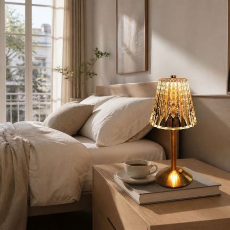 Lampe De Table - Sans Fil Rechargeable Usb-C - 3 Températures De Couleur - Pour Chambre Et Lecture - 30 X 15 Cm (1/5)