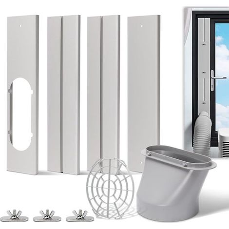 Kit de climatisation portable - Kit d'étanchéité pour fenêtre - Tuyau d'évacuation avec raccord - Kit de ventilation réglable (1/5)