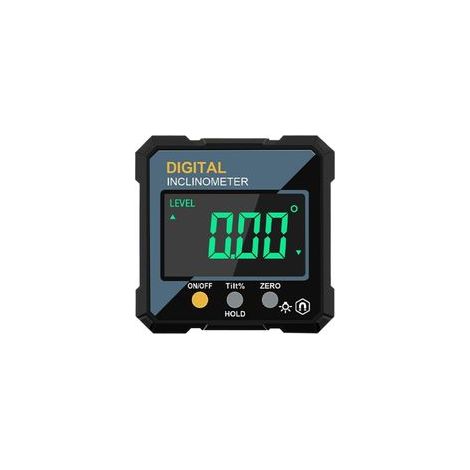 Jauge d'angle numérique – Détecteur d'angle de précision avec base magnétique, inclinomètre à affichage LED Instrument de mesure portable pour atelier, soudage CVC, plomberie, alignement de (1/5)