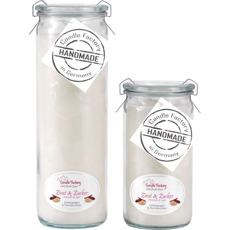 Candle Factory Kerzen-Set Zimt & Zucker Big + Mini Jumbo Duftkerze Dekokerze