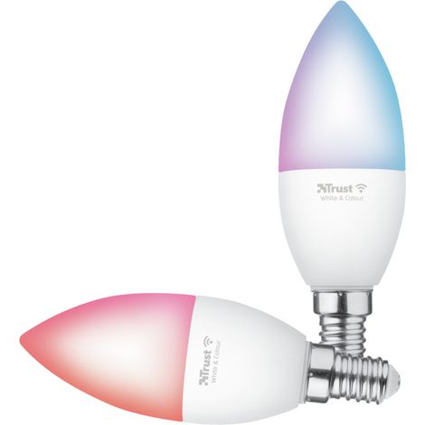 Trust E14 Duo-Pack LED RGB Ampoule Wi-Fi Kompatibel Alexa (1/4)