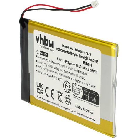 vhbw 1x Akku kompatibel mit Tolino Vision 3 HD eBook Reader (1500 mAh, 3,7 V, Li-Polymer)