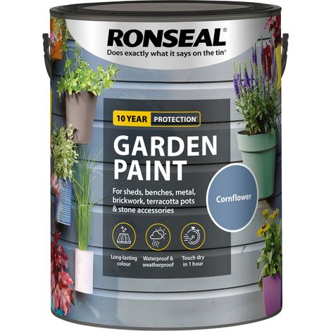 Ronseal Garden Paint - Cornflower - 5 Litre
