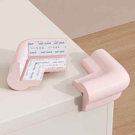 Lot de 10 protections d'angle universelles pour toute la maison, protègent les coins des tables des chocs et des rayures, rose (1/5)