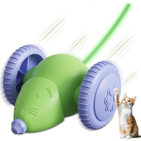 Giocattolo automatico per gatti con luci a LED, mouse interattivo ricaricabile tramite USB, giocattolo per gatti da interno, regalo per gattini (1/5)