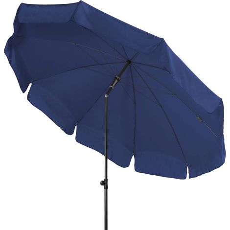 SUNLINE III Gartenschirm knickbarer Sonnenschirm rund-blau Durchmesser 250cm-"101473.17"